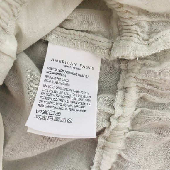 AMERICAN EAGLE Embroidered Beautiful Blouse Large - Picture 10 of 13